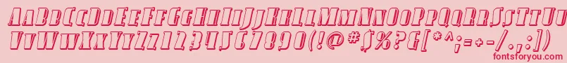 SfavondalescshadedItalic Font – Red Fonts on Pink Background