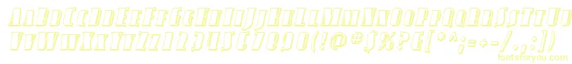 SfavondalescshadedItalic Font – Yellow Fonts on White Background