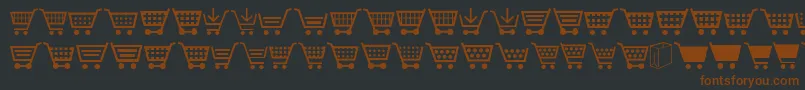 Cart Font – Brown Fonts on Black Background