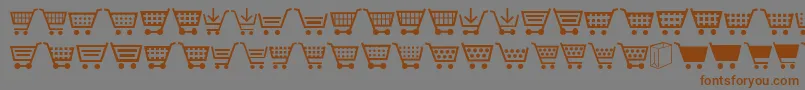 Cart Font – Brown Fonts on Gray Background