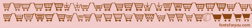 Cart Font – Brown Fonts on Pink Background