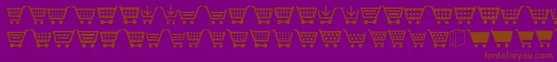 Fonte Cart – fontes marrons em um fundo roxo