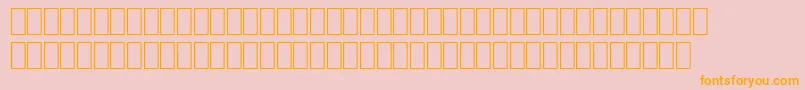 フォントWpMatha – オレンジの文字がピンクの背景にあります。