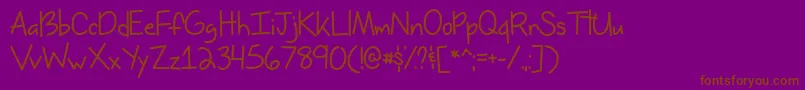 MissIssippiOtf Font – Brown Fonts on Purple Background
