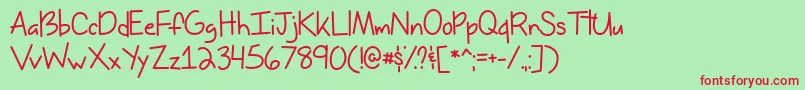 MissIssippiOtf Font – Red Fonts on Green Background
