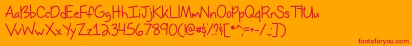 MissIssippiOtf-fontti – punaiset fontit oranssilla taustalla