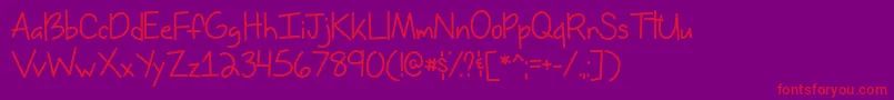 MissIssippiOtf Font – Red Fonts on Purple Background