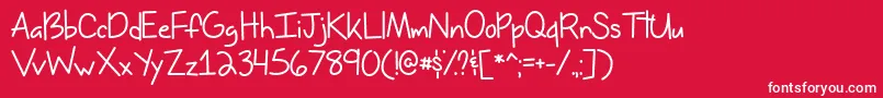 MissIssippiOtf Font – White Fonts on Red Background