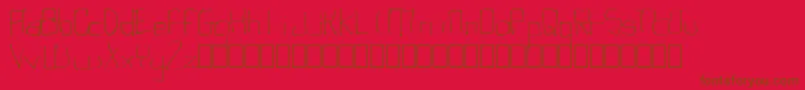 Fonte UgglyMonospaced – fontes marrons em um fundo vermelho