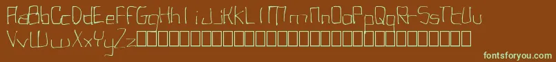 Шрифт UgglyMonospaced – зелёные шрифты на коричневом фоне