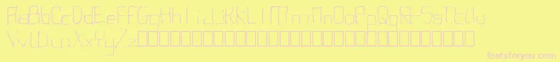 Fonte UgglyMonospaced – fontes rosa em um fundo amarelo