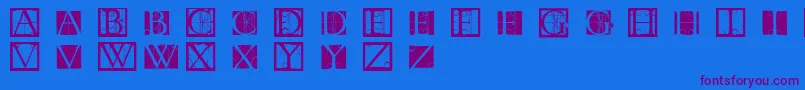 Tornielloinitials Font – Purple Fonts on Blue Background