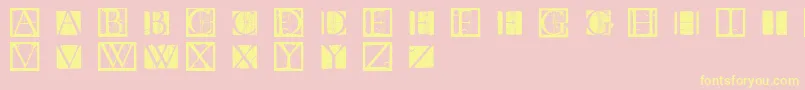 Tornielloinitials Font – Yellow Fonts on Pink Background