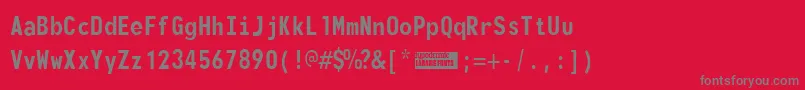 Monofont Font – Gray Fonts on Red Background