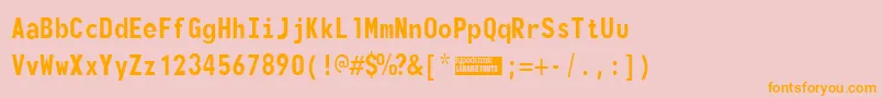 Monofont Font – Orange Fonts on Pink Background