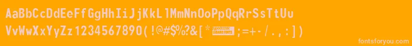 Шрифт Monofont – розовые шрифты на оранжевом фоне