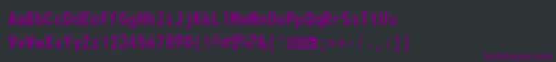 Monofont Font – Purple Fonts on Black Background