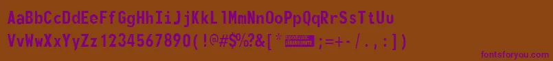 Monofont Font – Purple Fonts on Brown Background