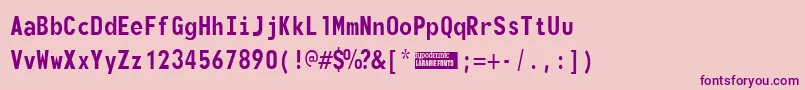 Monofont Font – Purple Fonts on Pink Background