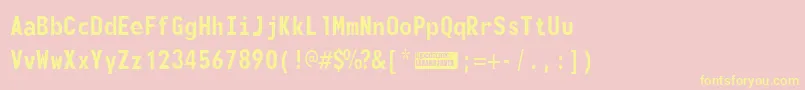 Monofont Font – Yellow Fonts on Pink Background