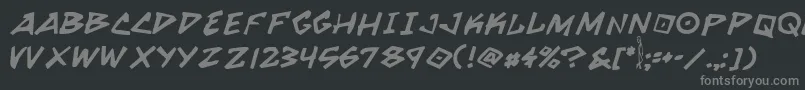 Więcej informacji o czcionce GrrrrrrBold Czcionka GrrrrrrBold – szare czcionki na czarnym tle