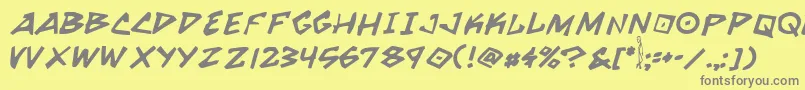 GrrrrrrBold Font – Gray Fonts on Yellow Background