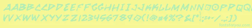 Подробнее о шрифте GrrrrrrBold Шрифт GrrrrrrBold – зелёные шрифты на жёлтом фоне