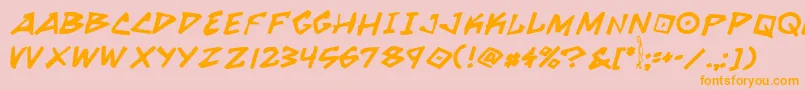 fuente GrrrrrrBold – Fuentes Naranjas Sobre Fondo Rosa