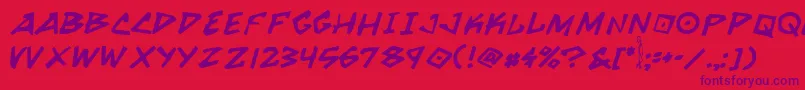 GrrrrrrBold Font – Purple Fonts on Red Background