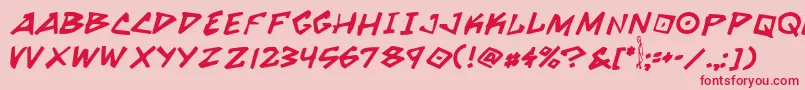 GrrrrrrBold Font – Red Fonts on Pink Background