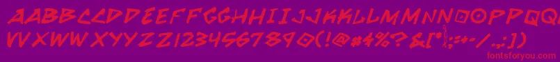 En savoir plus sur la police GrrrrrrBold Police GrrrrrrBold – polices rouges sur fond violet