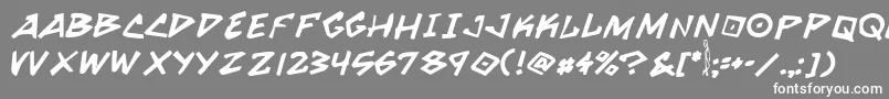 フォントGrrrrrrBold – 灰色の背景に白い文字