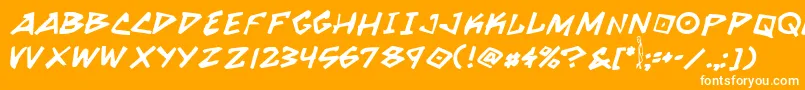 GrrrrrrBold Font – White Fonts on Orange Background