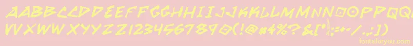 GrrrrrrBold-Schriftart – Gelbe Schriften auf rosa Hintergrund