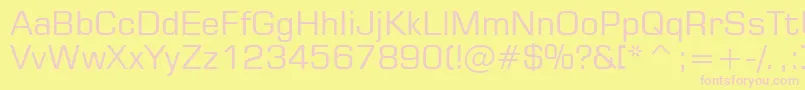 フォントTt0246m – ピンクのフォント、黄色の背景