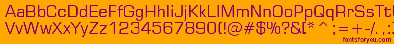 Tt0246m Font – Purple Fonts on Orange Background