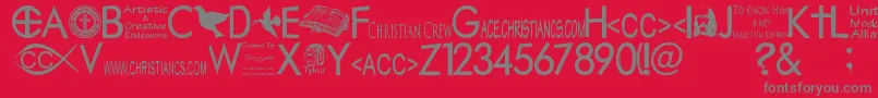 Шрифт Christiancrew – серые шрифты на красном фоне