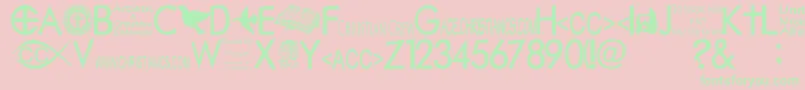 Christiancrew Font – Green Fonts on Pink Background