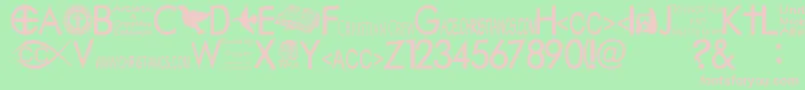 Christiancrew Font – Pink Fonts on Green Background