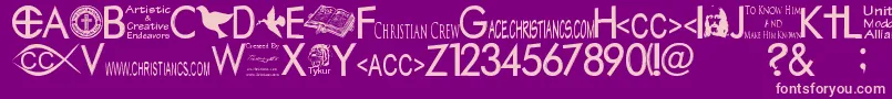 En savoir plus sur la police Christiancrew Police Christiancrew – polices roses sur fond violet