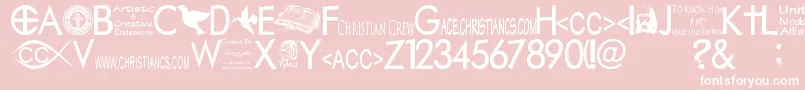 Christiancrew Font – White Fonts on Pink Background