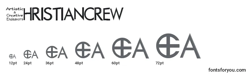 Christiancrew Font Sizes