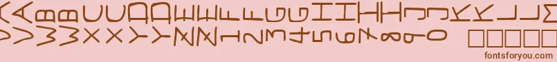 Weitere Informationen zur Pfvvbf7s-Schriftart Pfvvbf7s-Schriftart – Braune Schriften auf rosa Hintergrund