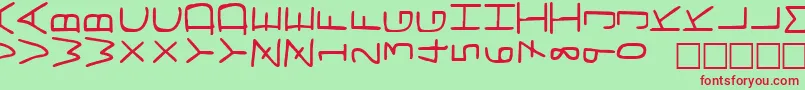 Pfvvbf7s Font – Red Fonts on Green Background