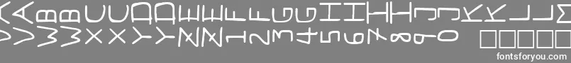 フォントPfvvbf7s – 灰色の背景に白い文字