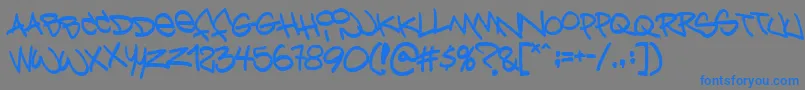 Bring Font – Blue Fonts on Gray Background