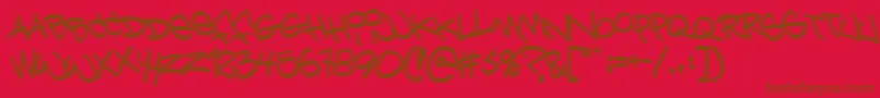 Bring Font – Brown Fonts on Red Background