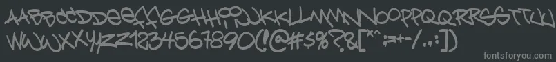 Bring Font – Gray Fonts on Black Background