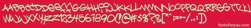 Bring Font – Green Fonts on Red Background