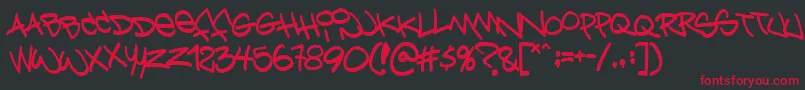 Bring Font – Red Fonts on Black Background